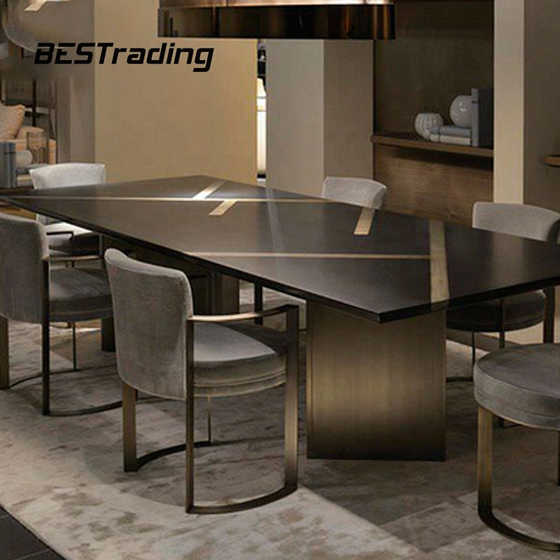 Modern luxury dining room table 10 seater dining table set