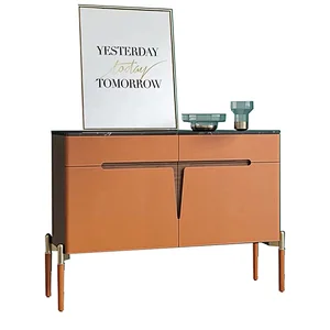 New Fashion Collection Home Furniture Wooden Cabinet Modern Console Table Marble Top Sideboard