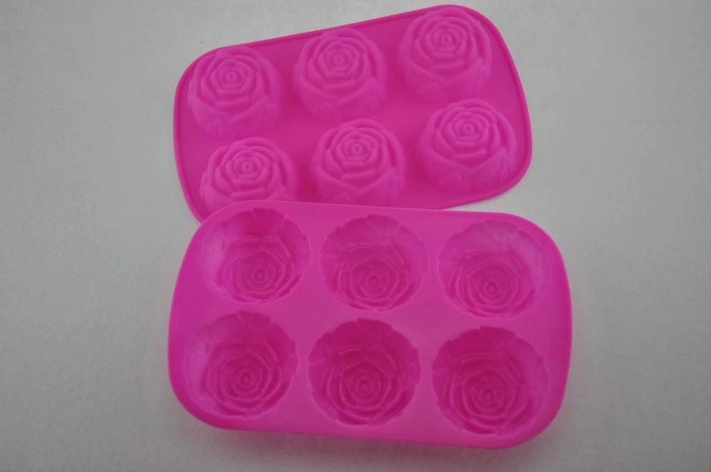 food grade silicone rose brownie spring theme mold