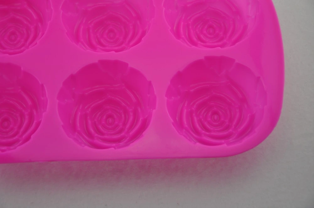 food grade silicone rose brownie spring theme mold