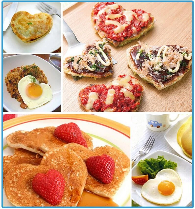 heat-resistance silicone heart shape egg cooker