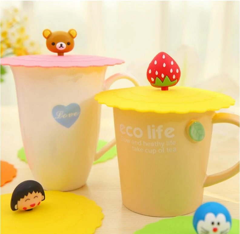 office mug lid silicone cover for mug