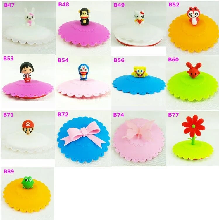 wholesale silicone cartoon handle mug cup cover