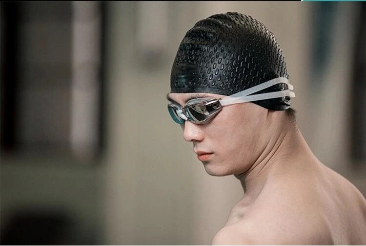 drop shape silicone caps for swimming