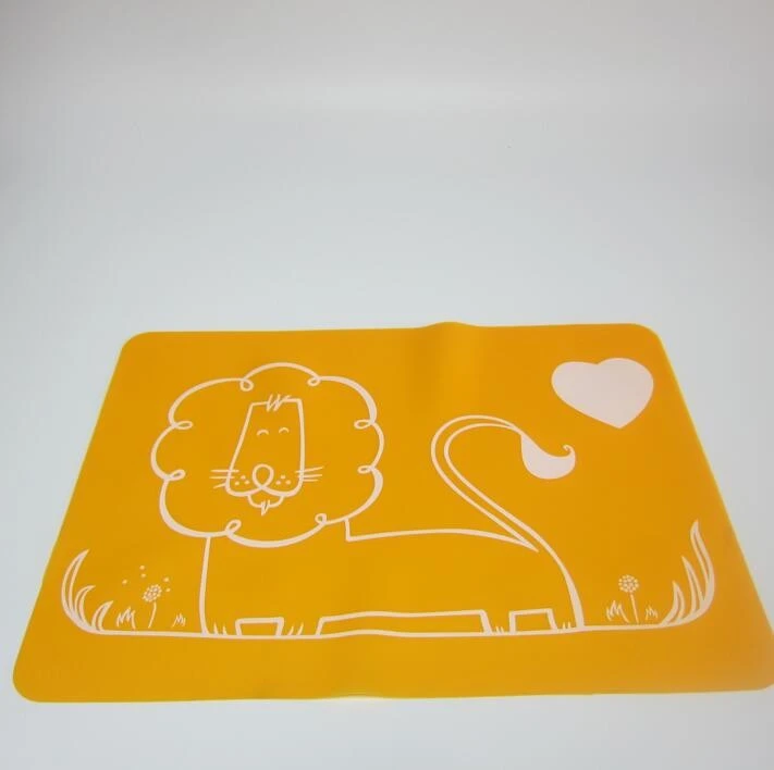 FDA standard silicone lion pattern dinning mat