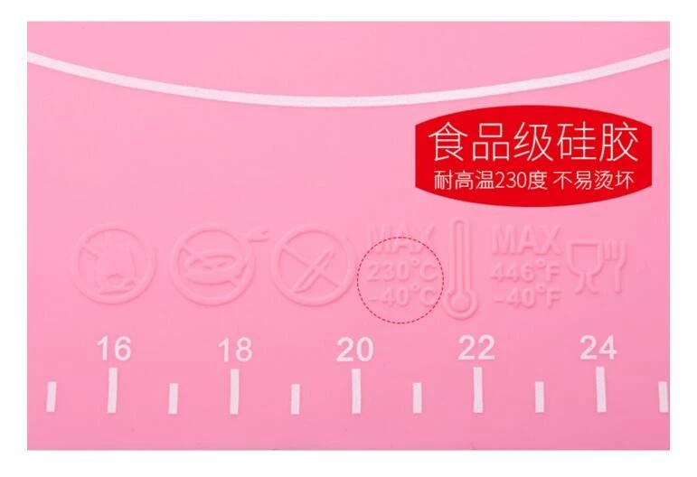 rules measurements printing silicone mat for baking pastry