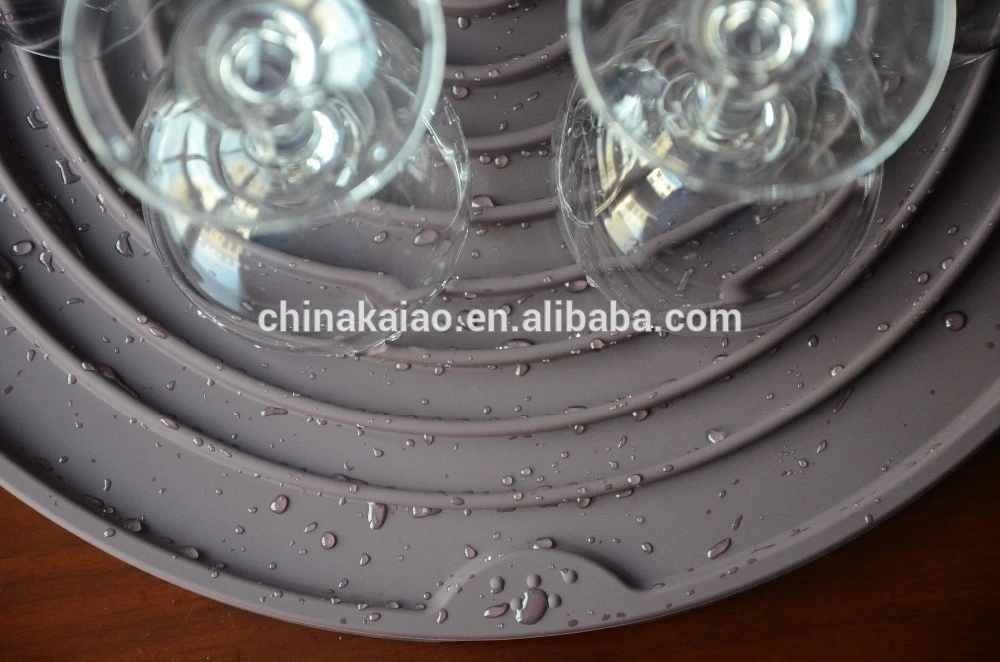 factory made home hotel cup drying dish drain silicone plates