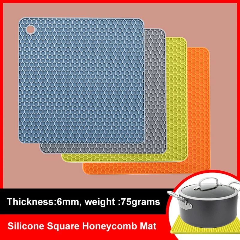 Square Heat Resistant Silicone Table Coasters Square Coaster Silicone Trivet