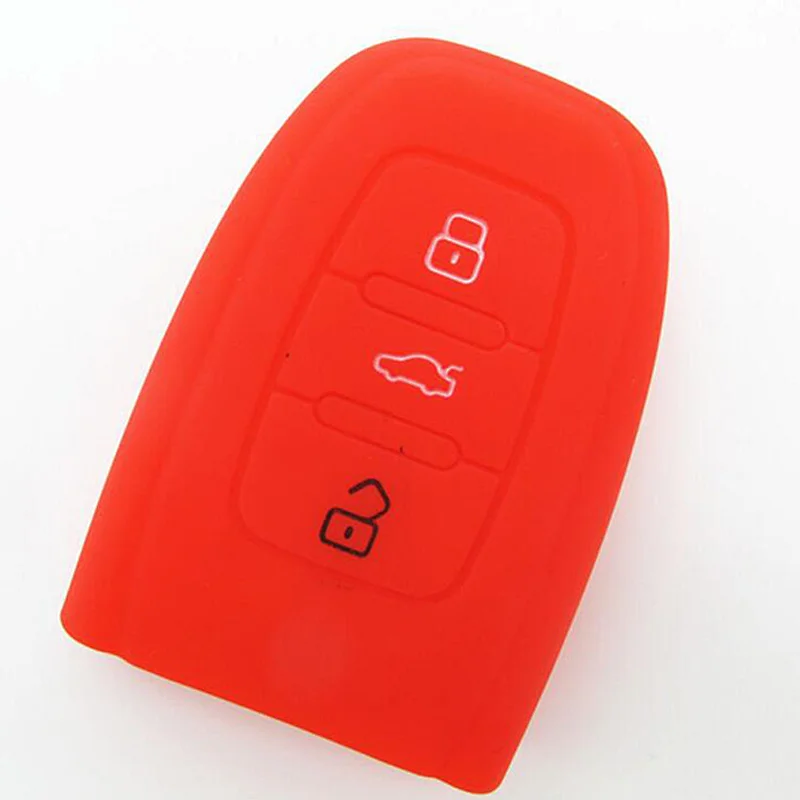 Custom Colorful Food Grade Silicone Car Key Covers For Audi,Peugeot,Mazda