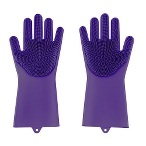 black silicone oven gloves