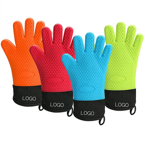 grey silicone oven gloves