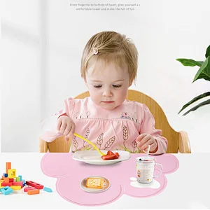 Hot Seller Cute Cloud Silicone Mat Children Placemat Overflow Silicone Table Baby Placemat