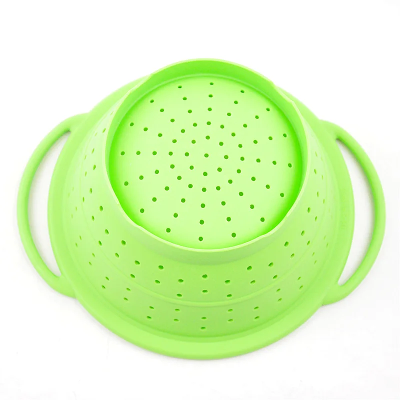 Silicone Collapsible Drain Basket For Kitchen Vegetables Fruit Drain Storage Basket