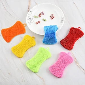 Baby Bottle Cleaning Brush And Sponge And Scrubber Body Silicone Scrubber Wash