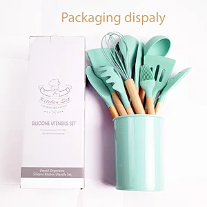 Chinese New Luxury Modern White Utensil Holder Wood Stainless High Quality Bamboo Kitchen Utensil Holder Utensil Holder