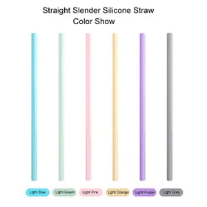 Foldable Silicone Straws Silicone Straw Bpa Free Eco Friendly Silicone Reusable Straw