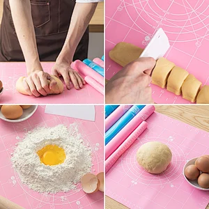 Reusable Non-Stick Custom Wholesale Anti-Slip SilIcone Colour Mat For Baking