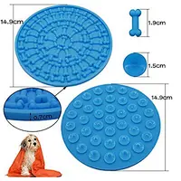 Silicone Pet Bath Distraction Rubber Pet Dog Lick Mats with Suction