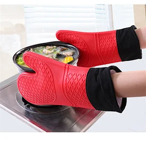 Silicone Heat Insulation Silicone Oven Gloves Extra Long Professional Silicone Oven Mitt