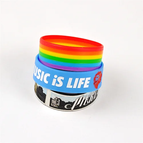 Luminous Glowing Glow Silicone Wrist Bands Customised Bracelet Silicon Wrist Bands For Kids