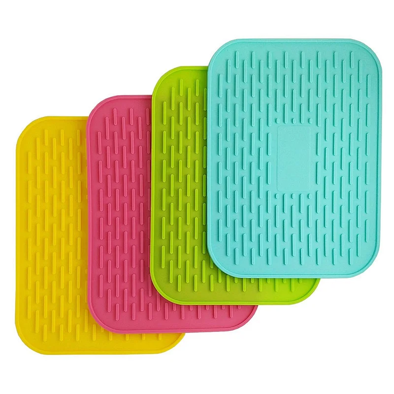 Color Kitchen Accessories Mat Cup Saucer Dish Pot Silicone Coaster