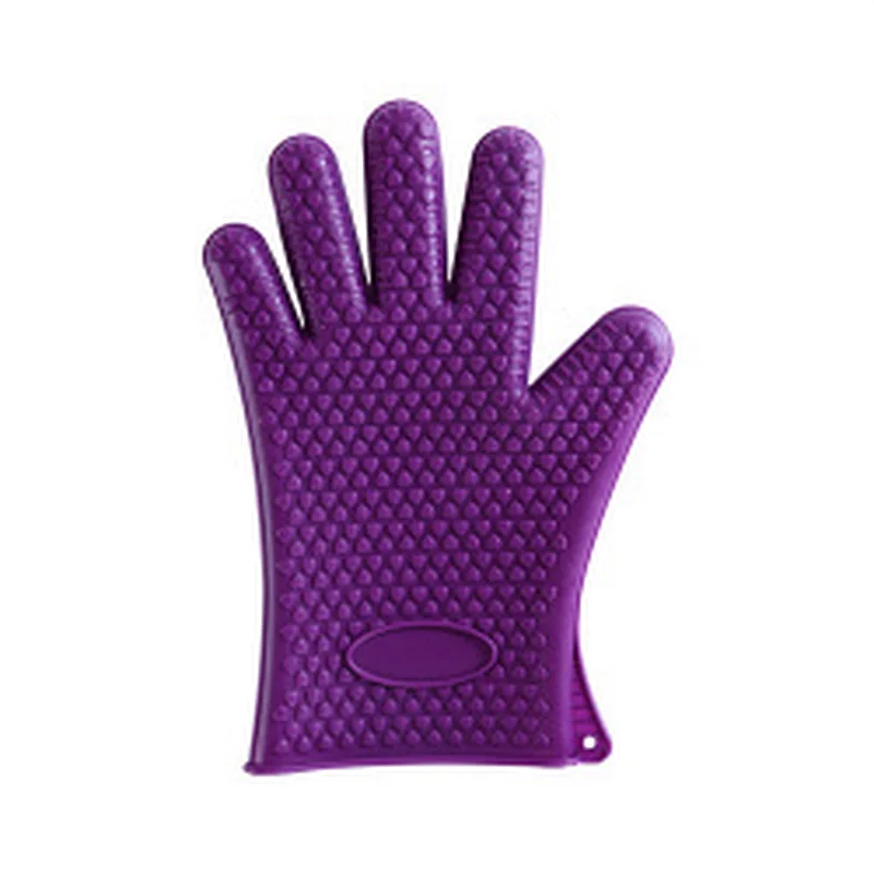 Kitchen Heat Resistant Dishwashing Cooking Silicone BBQ Grill Oven Gloves Oven Gloves Mitts BBQ Oven Mitts