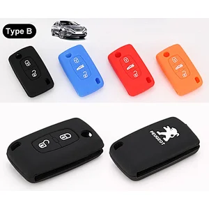 Car Key Silicone Cover Car Key Protection Cover for Peugeot
