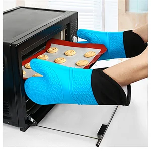 Silicone Cotton Oven Mitts Extra Long Oven Mitts