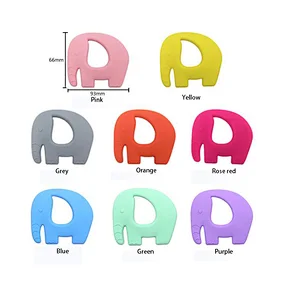Hot sell diy funny baby silicone teething toy elephant animal silicone baby teether