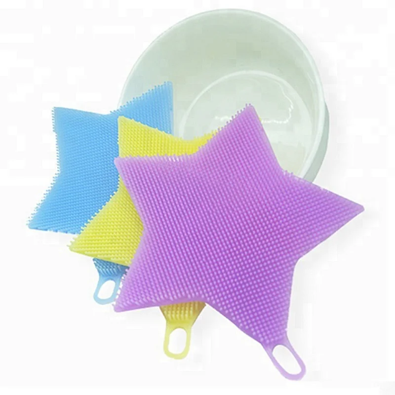 Silicone Magic Cleaning Scrubber Dish Kitchen Cleaning Brush Dishwashing Brush Washing Sponge