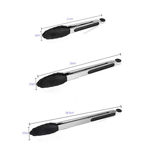2022 China Non Stick Stainless Steel Bread Dessert Food Salad Clip Clip Bbq Tongs Kitchen