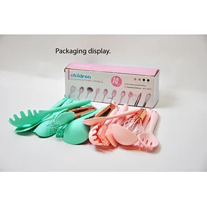 Silicone And Rainbow Metal Gold Kitchen Creative Kitchen Utensils Set Mini Camping Cook Tool