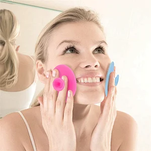 Silicone Face Scrubbers Exfoliator Brush-Facial Manual Silicone Face Brush Facial Scrubber Pads