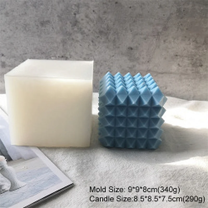 Cube Aromatherapy Honeycomb Cylinder Scented Diy Wool Shape Geometric Candle Silicone Mold