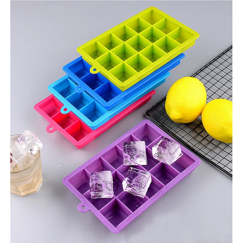 Mini Ice Cube Maker Silicone Ice Cube Tray Square Square Ice Ball Cube Maker Mold Trays Custom Logo