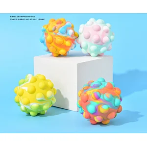 Push Bubble Ball Toys Anxiety Stress Relief Fidget Hot Sale Silicagel Push Fidget Ball Toy