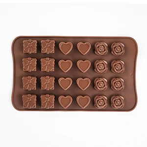 Tulip Flower Shape Cake Silicone Chocolate Molds Valentine Chocolate Rose Molds For Sale