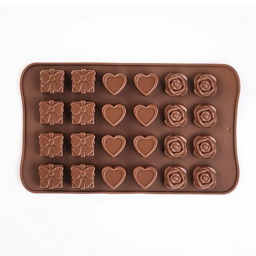 Tulip Flower Shape Cake Silicone Chocolate Molds Valentine Chocolate Rose Molds For Sale