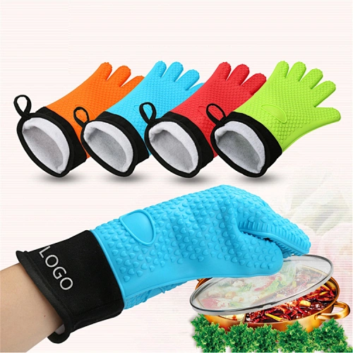 grey silicone oven gloves