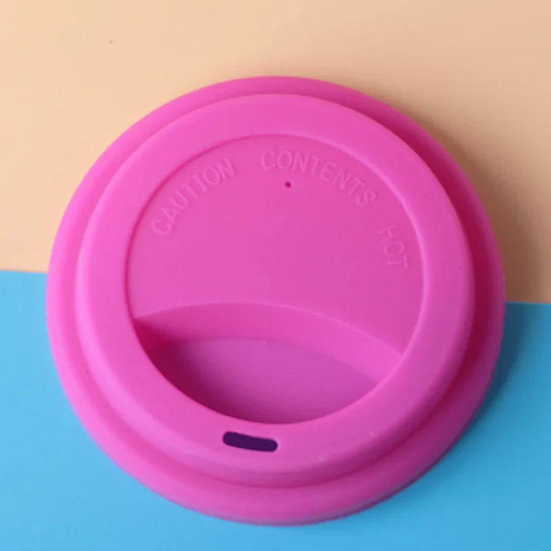 Custom Silicone Coffee Cup Reusable Lid Moon Shape Stretch Lids Silicone Cover