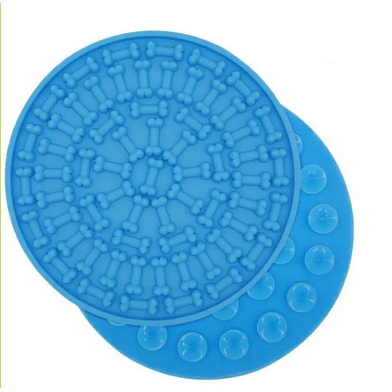 Silicone Pet Anxiety Distraction Silicone Sucker Slow Feeder Licking Mat for Dog Bathing