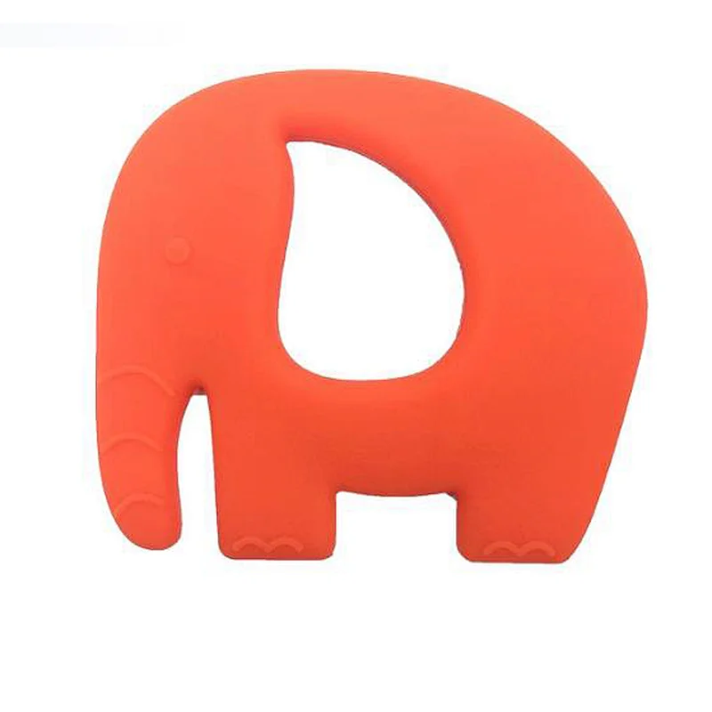 Hot sell diy funny baby silicone teething toy elephant animal silicone baby teether