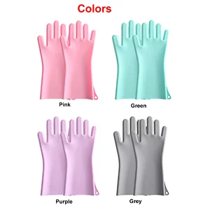Silicone Magic Dishwashing Gloves Reusable Silicone Washer Gloves