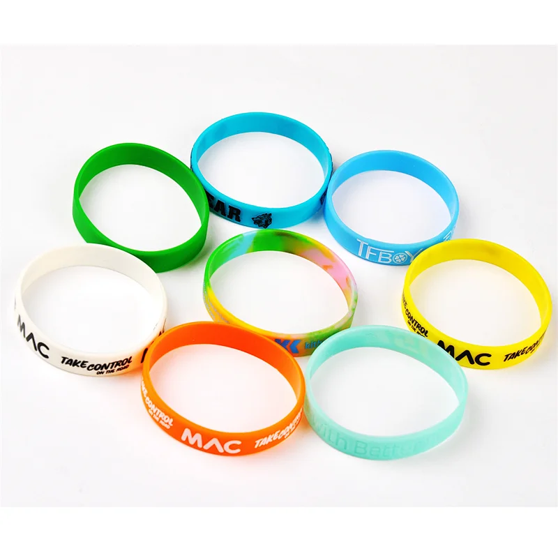 Custom Silicone Rubber Wristbands Beauty Silicone Wristbands Embossed Silicone Wristbands Bands