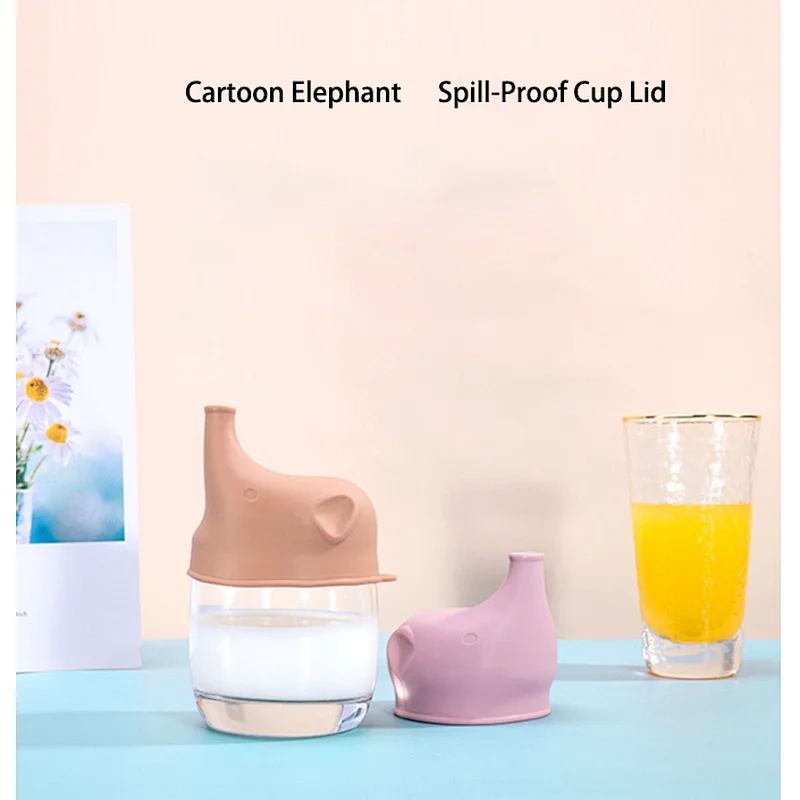 Reusable Durable Custom Drinking Cups Reusable Travel Cup Silicone Elephant Silicone Lid