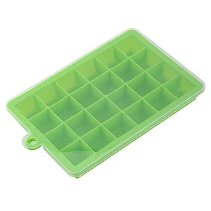 Silicon Ice Cube Tray 15 Cavity Silicone Ice Cube Tray With Lid And Bin Safety Durable Whiskey Sphere Ice Cube Mold Tray