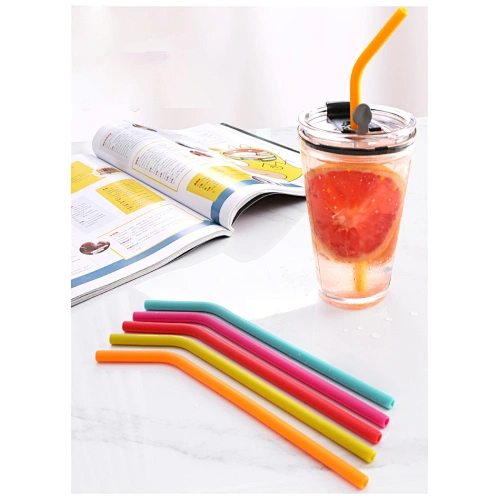 reusable silicone straws with case
