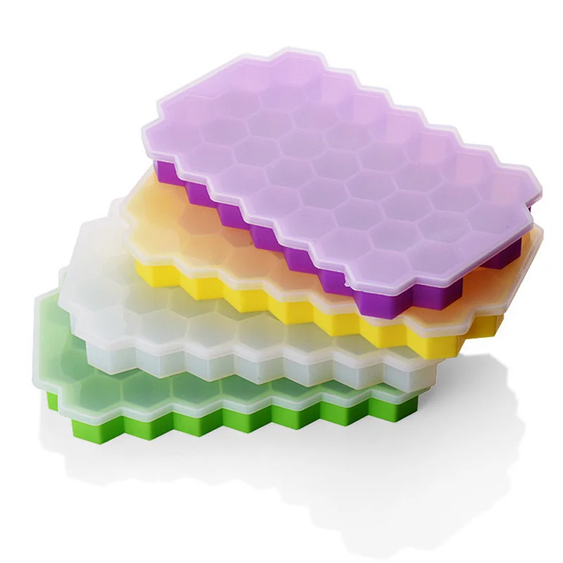 Honeycomb 37 Cave Easy Release BPA Free Custom Silicone Ice Cube Tray