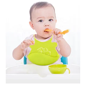 Printing Bpa Free Soft Feeding Custom Baby Bibs Silicone For Baby Feeding