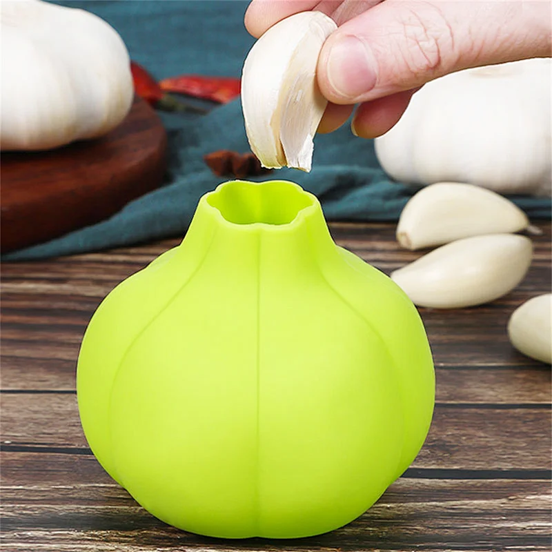 Household Mini Silica Gel Garlic Peeler To Peel The Garlic  Press And Peeler Set